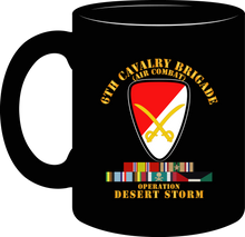 Load image into Gallery viewer, Army - 6th Cavalry Brigade with Desert Storm Service Ribbons Including the Armed Forces Expeditionary Medal Ribbon - Mug