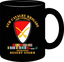 Load image into Gallery viewer, Army - 6th Cavalry Brigade - Desert Storm with Service Ribbons - Armed Forces Expeditionary Medal - Mug