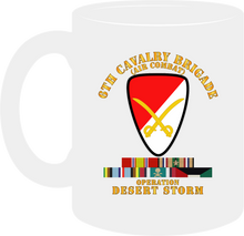 Load image into Gallery viewer, Army - 6th Cavalry Brigade with Desert Storm Service Ribbons Including the Armed Forces Expeditionary Medal Ribbon - Mug