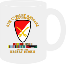 Load image into Gallery viewer, Army - 6th Cavalry Brigade with Desert Storm Service Ribbons Including the Armed Forces Expeditionary Medal Ribbon - Mug