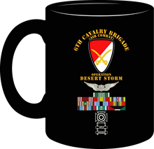 Load image into Gallery viewer, Army - 6th Cavalry Brigade - Desert Storm with Service Ribbons - Armed Forces Expeditionary Medal with Arrow - Special- Mug