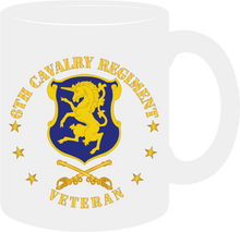 Load image into Gallery viewer, Army - 6th Cavalry Regiment Veteran w Cav Branch - Mug
