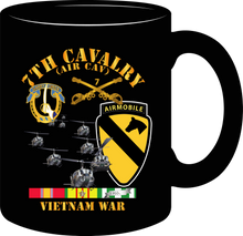 Load image into Gallery viewer, Army - 7th Cavalry (Air Cav) - 1st Cav Division with Service Ribbons - Mug