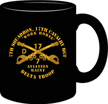 Load image into Gallery viewer, Army - 7th Squadron 17th Cavalry Regiment - Delta Troop - Workhorse - Mug