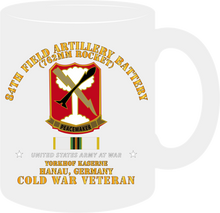 Load image into Gallery viewer, Army - 84th Field Artillery Rocket Battery - Hanau Germany with COLD Service Ribbons - Mug