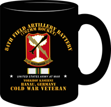 Load image into Gallery viewer, Army - 84th Field Artillery Rocket Battery - Hanau Germany with COLD Service Ribbons - Mug