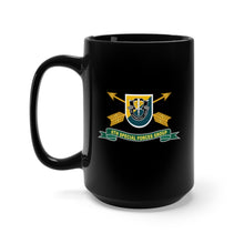 Load image into Gallery viewer, Black Coffee Mug 15oz - Army - 8th Special Forces Group - Flash w Br - Ribbon X 300