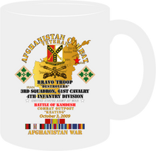 Load image into Gallery viewer, Army - Battle Kamdesh COP Keating - 61st Cavalry with AFGHANISTAN Service Ribbons - Mug