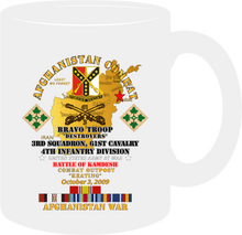 Load image into Gallery viewer, Army - Battle Kamdesh COP Keating - 61st Cavalry with AFGHANISTAN Service Ribbons - Forget - Mug
