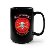 Load image into Gallery viewer, Black Coffee Mug 15oz - Army - C Co 16th Cavalry Regiment Aero Scouts - Vietnam - SSI X 300