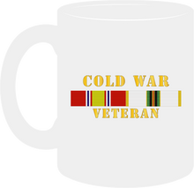 Load image into Gallery viewer, Army - Cold War Veteran with COLD Service Ribbons- Mug