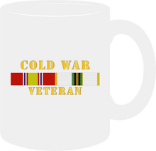Load image into Gallery viewer, Army - Cold War Veteran with COLD Service Ribbons- Mug