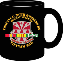 Load image into Gallery viewer, Army - Company C 307th Eng Bn - Vietnam War w SVC Ribbons - Mug