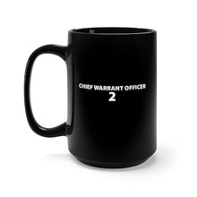 Load image into Gallery viewer, Black Mug 15oz - Army - Emblem - Warrant Officer - CW2 - TEXT Only X 300