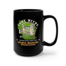 Load image into Gallery viewer, Black Mug 15oz - Army - Ft McCoy WI - Sparta Military Resv - White