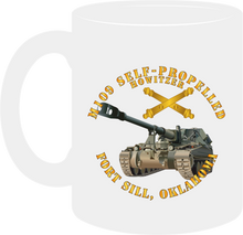 Load image into Gallery viewer, Army - M109 155mm Self-Propelled - Fort Fill, Oklahoma with Artillery Branch - Mug