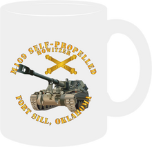 Load image into Gallery viewer, Army - M109 155mm Self-Propelled - Fort Fill, Oklahoma with Artillery Branch - Mug