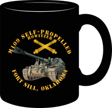 Load image into Gallery viewer, Army - M109 155mm Self-Propelled - Fort Fill, Oklahoma with Artillery Branch - Mug