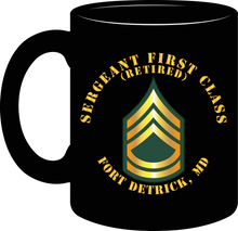 Load image into Gallery viewer, Army - Sergeant First Class (Retired) - Fort Detrick, Maryland - Mug