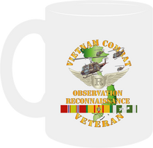 Load image into Gallery viewer, Army - Vietnam Combat Aviation Veteran Observer Recon Badge - Air Assault with Vietnam Service Ribbons Mug
