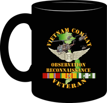 Load image into Gallery viewer, Army - Vietnam Combat Aviation Veteran Observer Recon Badge - Air Assault with Vietnam Service Ribbons Mug