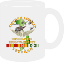 Load image into Gallery viewer, Army - Vietnam Combat Aviation Veteran Observer Recon Badge - Air Assault with Vietnam Service Ribbons Mug