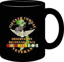 Load image into Gallery viewer, Army - Vietnam Combat Aviation Veteran Observer Recon Badge - Air Assault with Vietnam Service Ribbons Mug