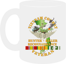 Load image into Gallery viewer, Army - Vietnam Combat Aviation Veteran Recon - Hunter Killer with Vietnam Service Ribbons Mug