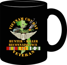 Load image into Gallery viewer, Army - Vietnam Combat Aviation Veteran Recon - Hunter Killer with Vietnam Service Ribbons Mug