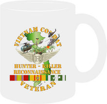 Load image into Gallery viewer, Army - Vietnam Combat Aviation Veteran Recon - Hunter Killer with Vietnam Service Ribbons Mug