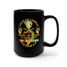 Load image into Gallery viewer, Black Mug 15oz - Army - Vietnam Combat Cavalry Vet w 2nd Bn 7th Cav DUI - 1st Cav Div X 300