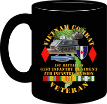Load image into Gallery viewer, Army - Vietnam Combat Veteran - 1st Battalion 61st Infantry - 5th Infantry Division with Armoured Personnel Carrier - Mug