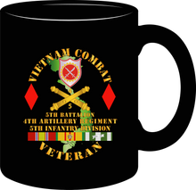 Load image into Gallery viewer, Army - Vietnam Combat Veteran - 5th Battalion 4th Artillery - 5th Infantry Division - Mug