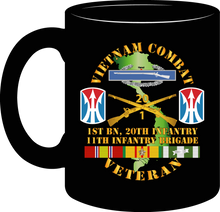 Load image into Gallery viewer, Army - Vietnam Combat Veteran with Combat Infantryman Badge (CIB), 1st Battalion, 20th Infantry, 11th Infantry Brigade Patch - Mug