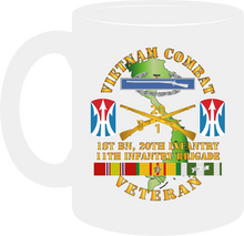 Load image into Gallery viewer, Army - Vietnam Combat Veteran with Combat Infantryman Badge (CIB), 1st Battalion, 20th Infantry, 11th Infantry Brigade Patch - Mug