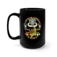 Load image into Gallery viewer, Black Mug 15oz - Army - Vietnam Combat Veteran w 101st Airborne Div w JM - V1 X 300
