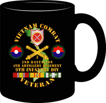 Load image into Gallery viewer, Army - Vietnam Combat Veteran with 2nd Battalionn 4th Artillery - 9th ID - Mug