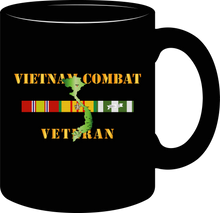Load image into Gallery viewer, Army - Vietnam Combat Veteran with Vietnam Service Ribbons - Mug