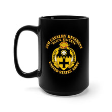 Load image into Gallery viewer, Black Mug 15oz - 5th Cavalry Regiment - Black Knights