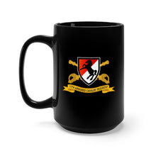 Load image into Gallery viewer, Black Mug 15oz - Army - 11th Armored Cavalry Regiment - SSI w Br - Ribbon X 300