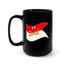 Load image into Gallery viewer, Black Mug 15oz - Army - 11th Armored Cavalry Regiment Guidon Waving X 300