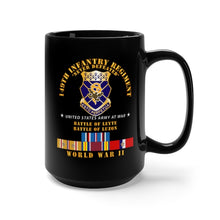 Load image into Gallery viewer, Black Mug 15oz - Army - 149th Infantry Regiment - Battle of Leyte-Luzon - COA - WWII PAC SVC X 300