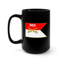 Load image into Gallery viewer, Black Mug 15oz - Army - 303rd Armored Cavalry Regiment - Guidon
