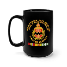 Load image into Gallery viewer, Black Mug 15oz - Army - 5th Battalion, 16th Artillery w SVC Ribbon V2