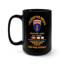 Load image into Gallery viewer, Black Mug 15oz - Army - 7th Engineer Bde - Ludendorff Kaserne, Kornwestheim FRG w TAB COLD SVC X 300
