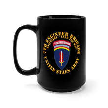 Load image into Gallery viewer, Black Mug 15oz - Army - 7th Engineer Bde - US Army w Tab X 300