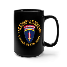 Load image into Gallery viewer, Black Mug 15oz - Army - 7th Engineer Bde - US Army w Tab X 300