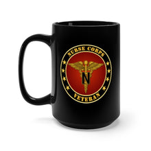 Load image into Gallery viewer, Black Mug 15oz - Army - Nurse Corps Veteran