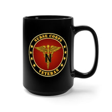 Load image into Gallery viewer, Black Mug 15oz - Army - Nurse Corps Veteran