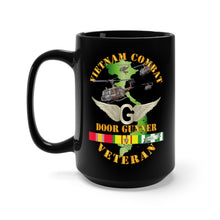 Load image into Gallery viewer, Black Mug 15oz - Army - Vietnam Combat AVN Vet Door Gunner - Air Assault w SVC